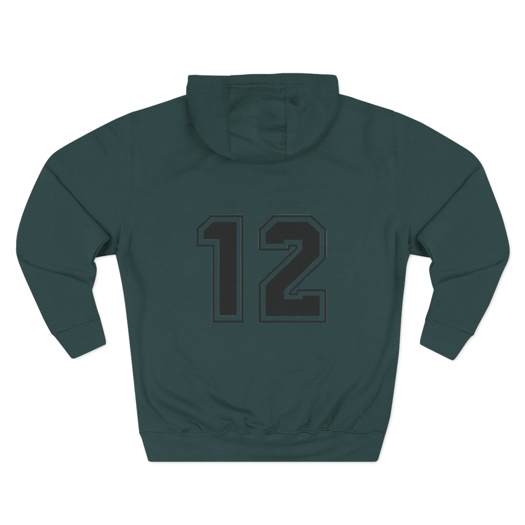 NFL Number 12 Fleece Hoodie — Athletic Team Pullover - Etna Gift