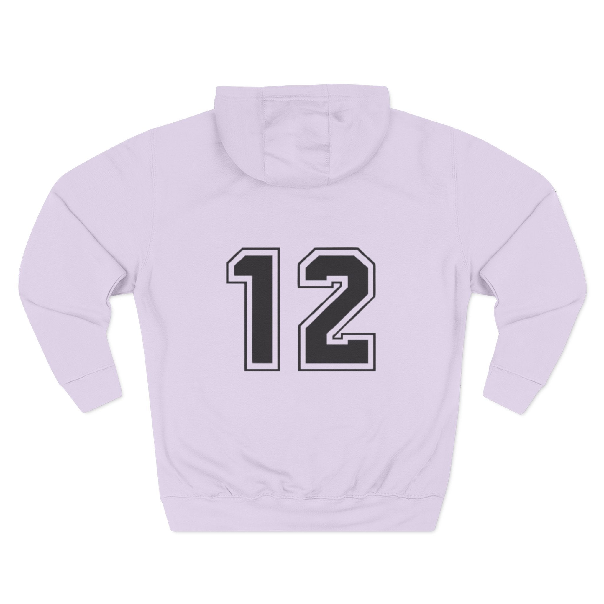 NFL Number 12 Fleece Hoodie — Athletic Team Pullover - Etna Gift