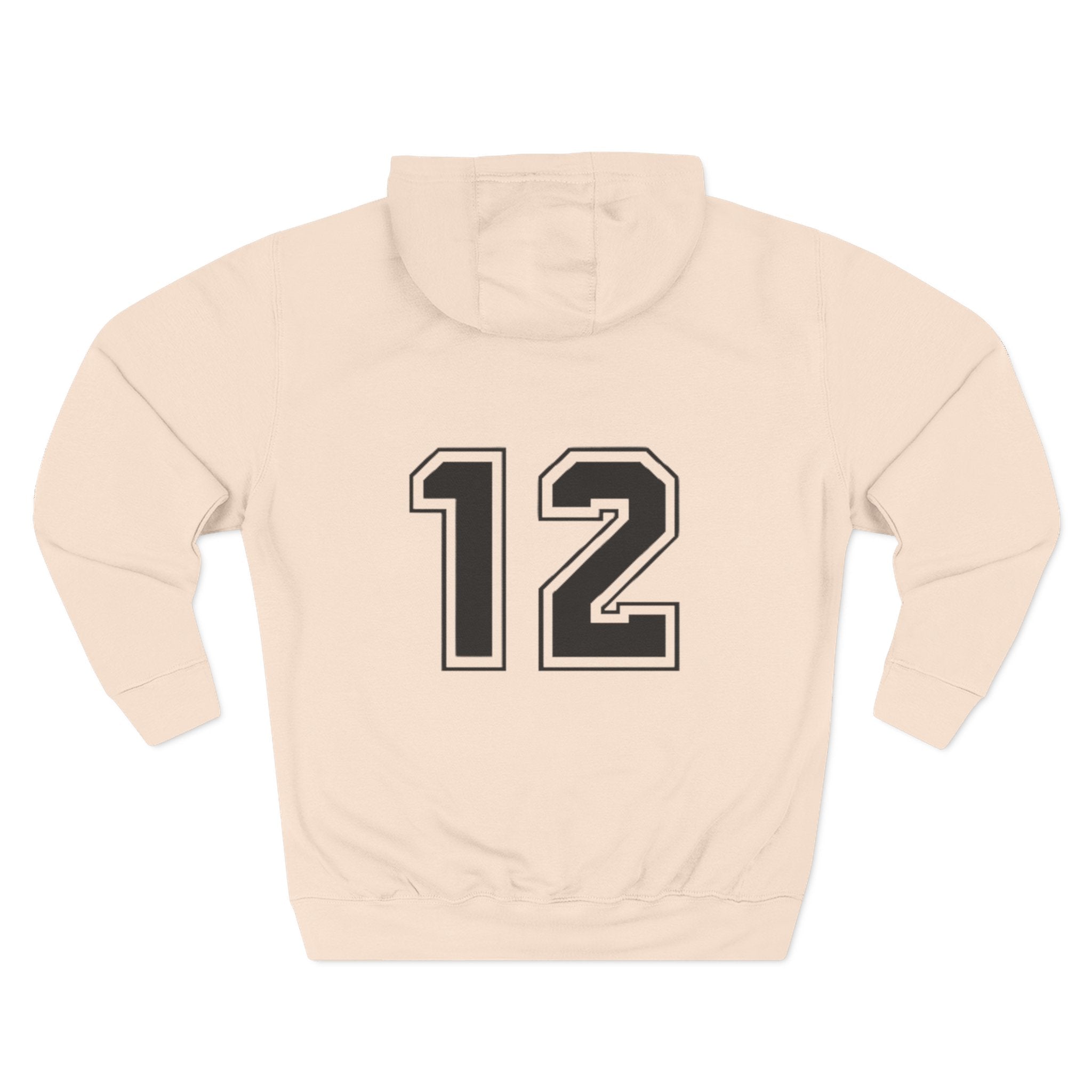 NFL Number 12 Fleece Hoodie — Athletic Team Pullover - Etna Gift