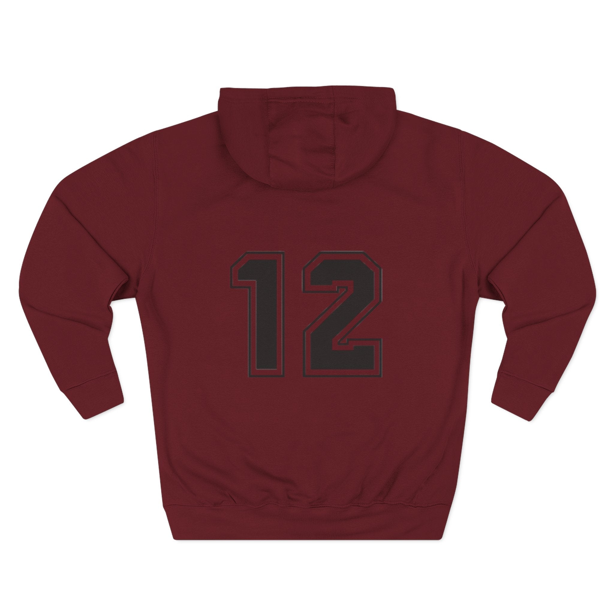 NFL Number 12 Fleece Hoodie — Athletic Team Pullover - Etna Gift