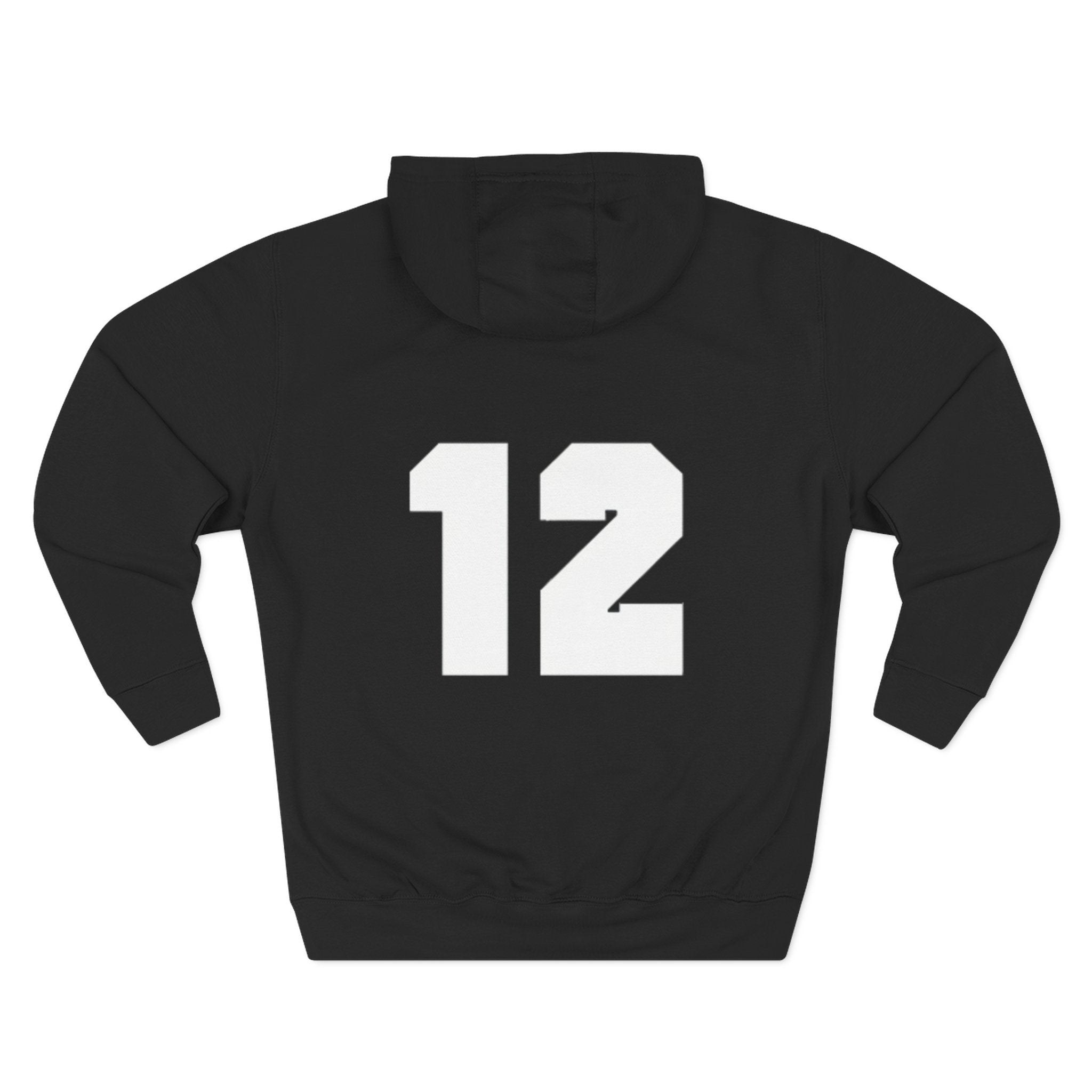 NFL Number 12 Fleece Hoodie — Athletic Team Pullover - Etna Gift