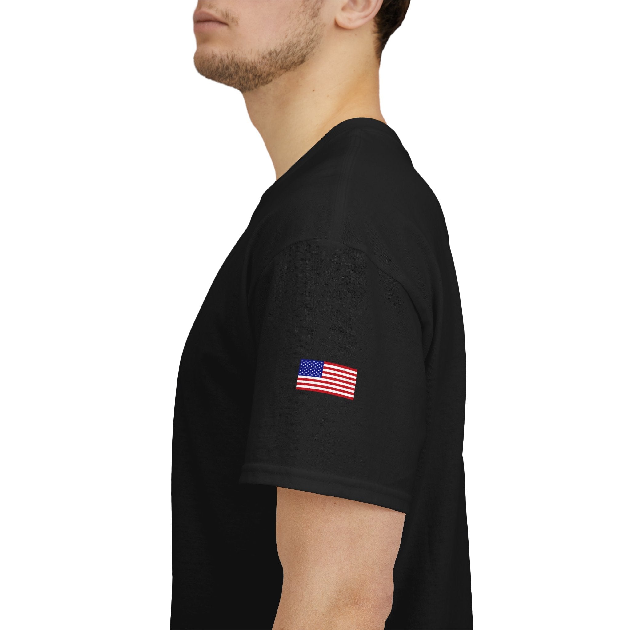 NFL Shield Black T‑Shirt Small Chest & Sleeve Logo Football Tee - Etna Gift
