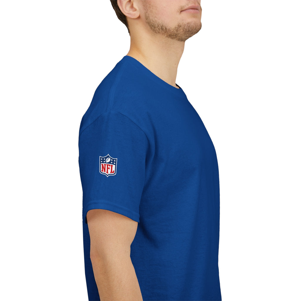 NFL Shield Black T‑Shirt Small Chest & Sleeve Logo Football Tee - Etna Gift