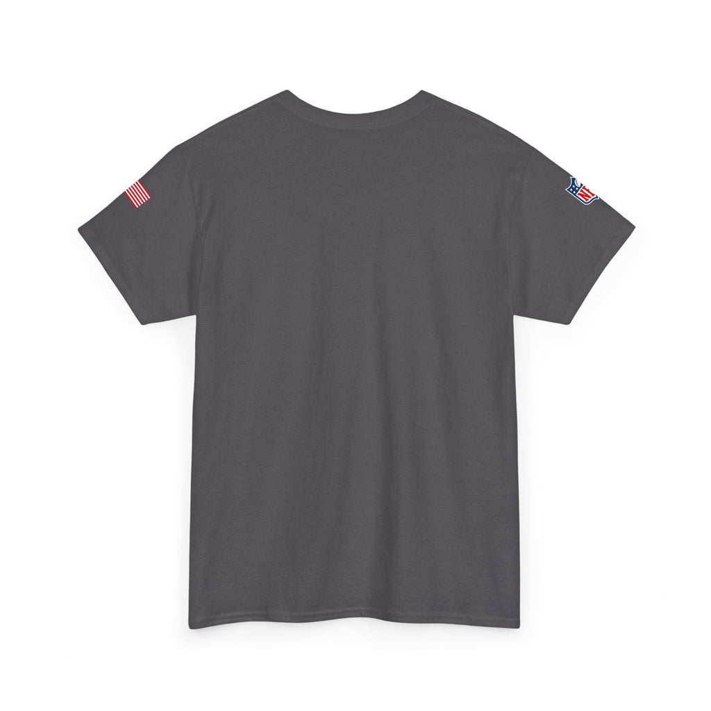 NFL Shield Black T‑Shirt Small Chest & Sleeve Logo Football Tee - Etna Gift