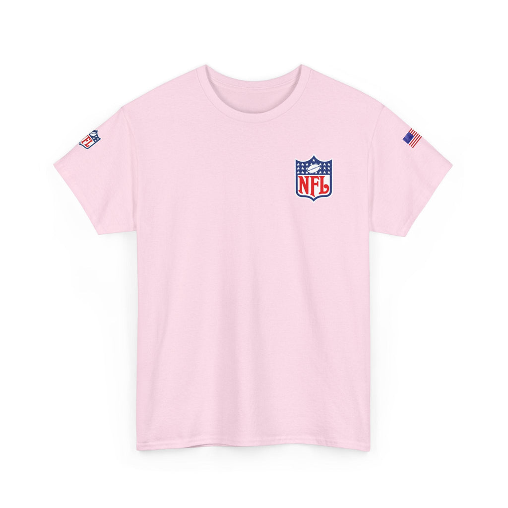 NFL Shield Black T‑Shirt Small Chest & Sleeve Logo Football Tee - Etna Gift