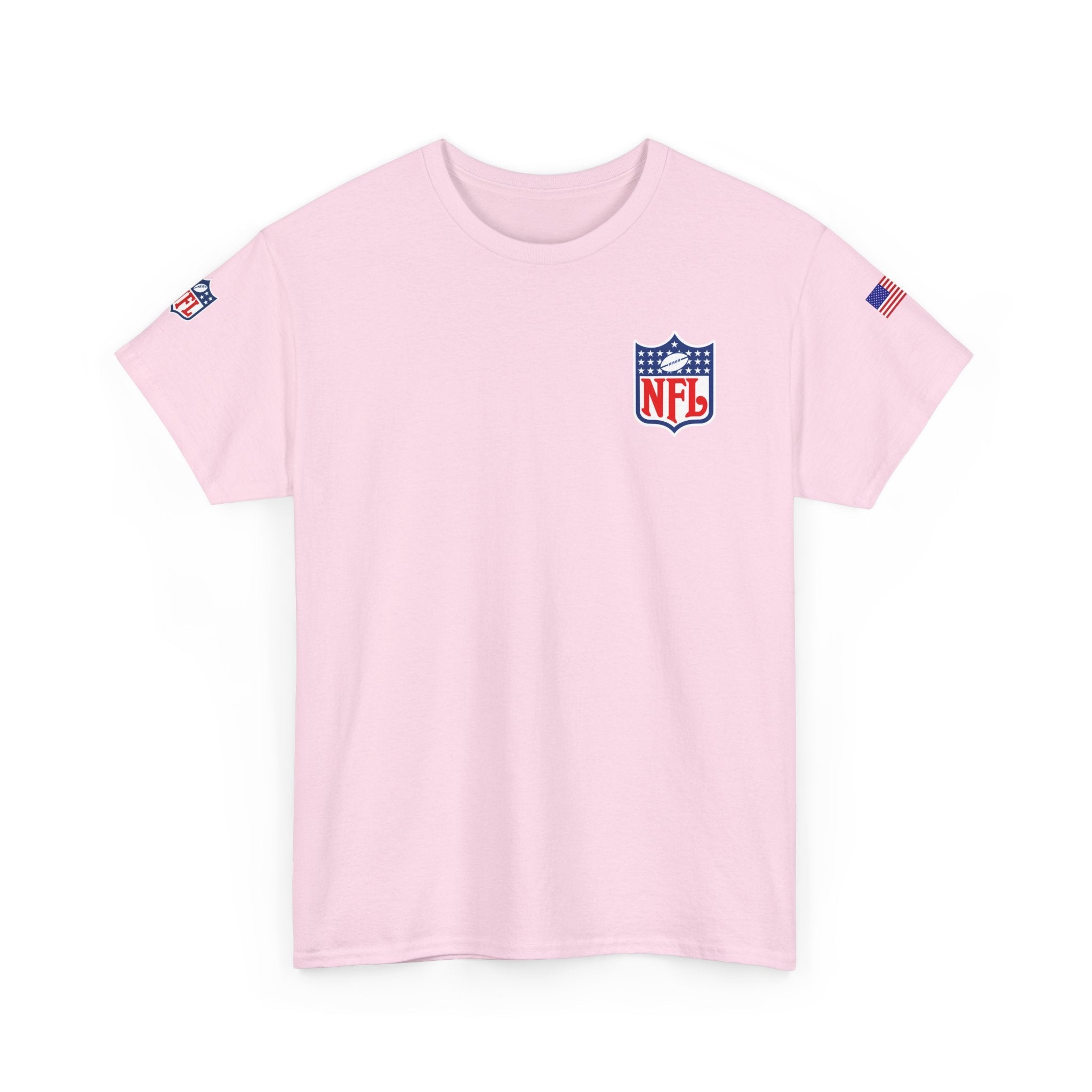 NFL Shield Black T‑Shirt Small Chest & Sleeve Logo Football Tee - Etna Gift