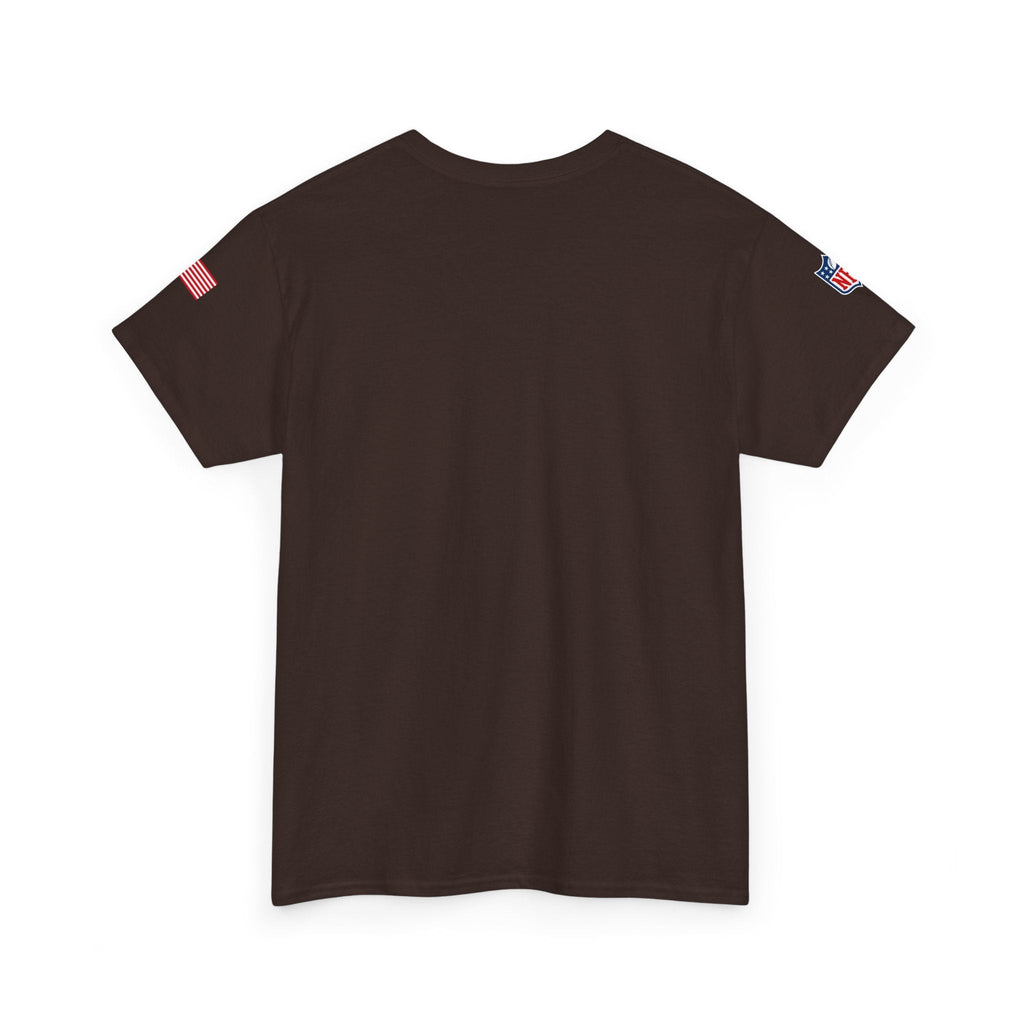 NFL Shield Black T‑Shirt Small Chest & Sleeve Logo Football Tee - Etna Gift