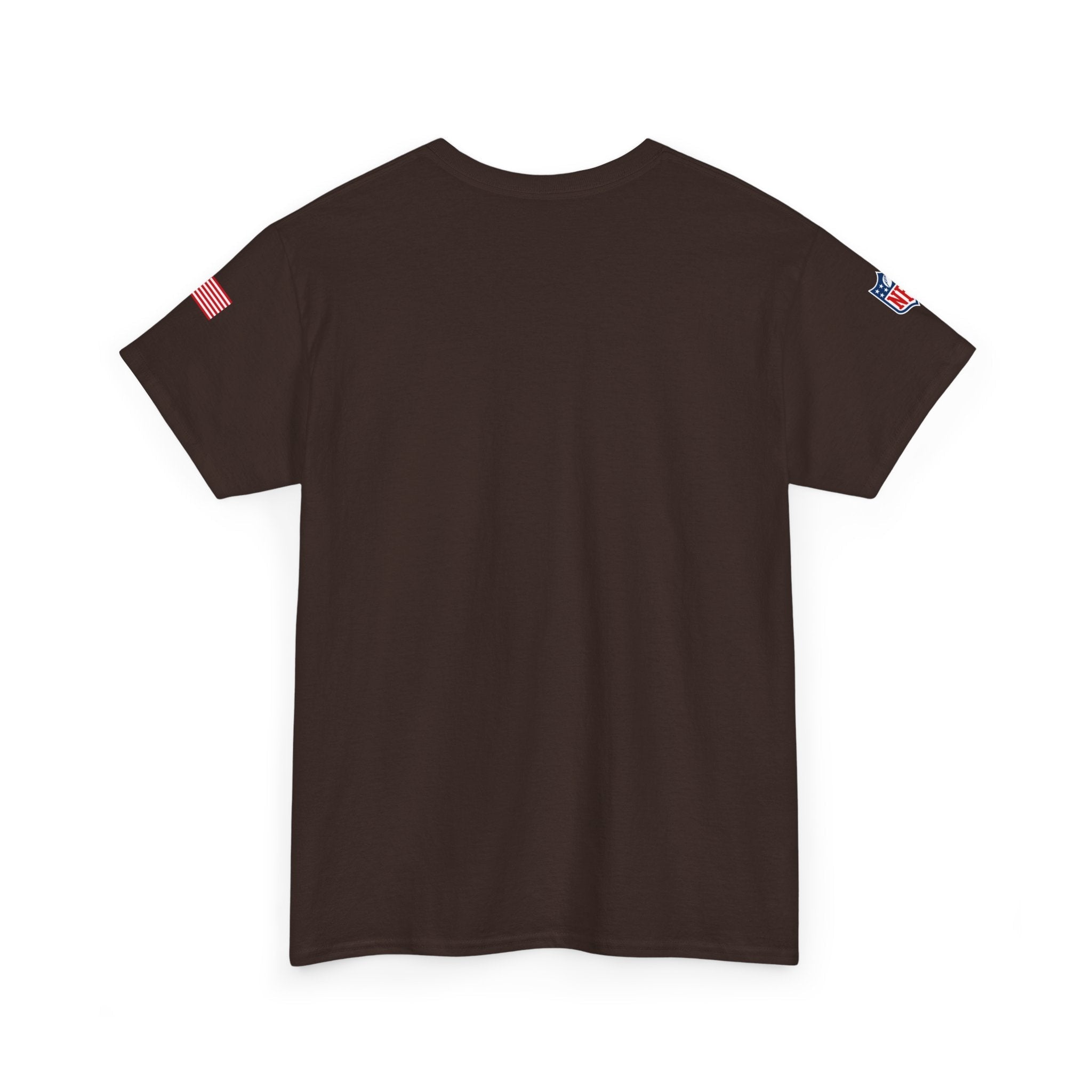 NFL Shield Black T‑Shirt Small Chest & Sleeve Logo Football Tee - Etna Gift