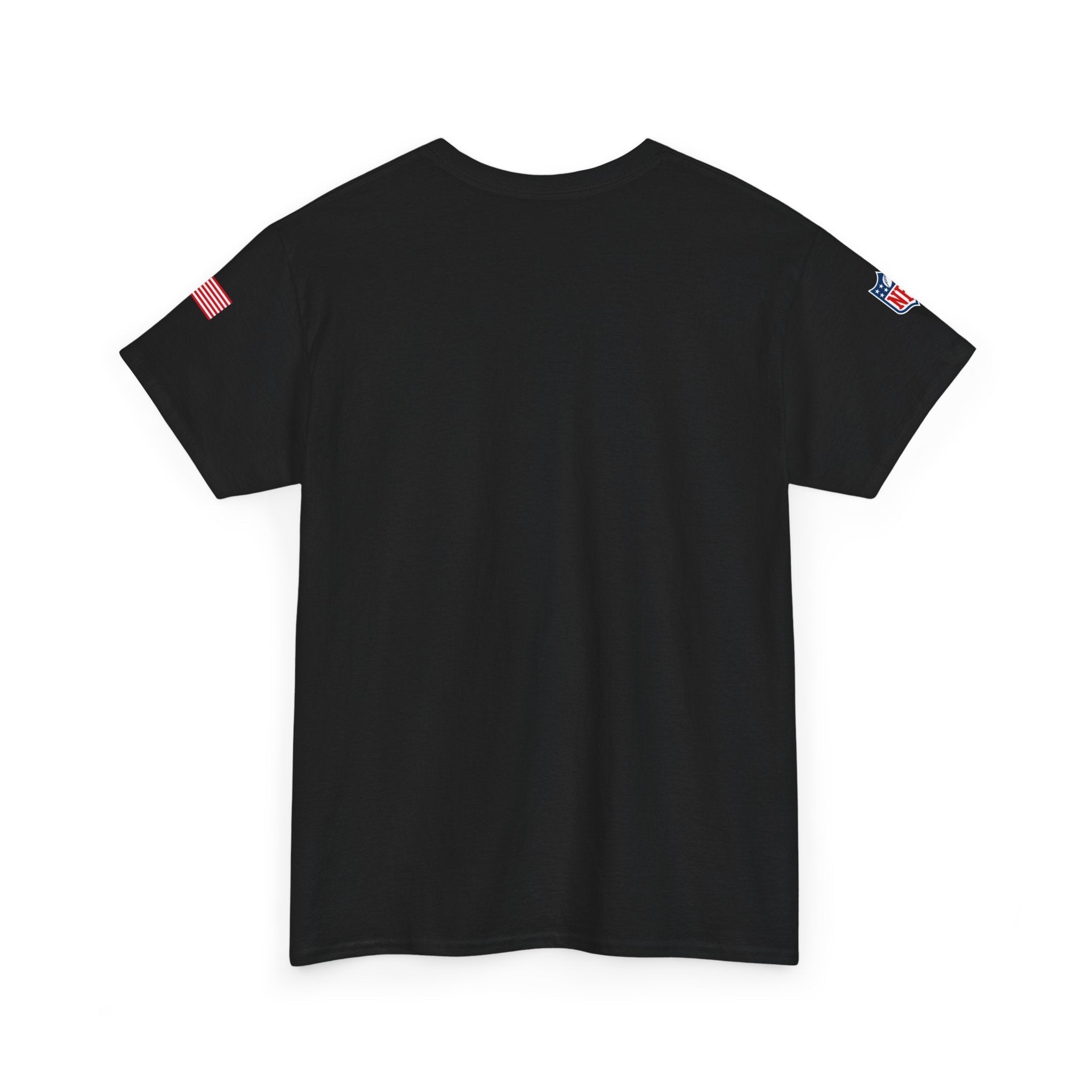 NFL Shield Black T‑Shirt Small Chest & Sleeve Logo Football Tee - Etna Gift