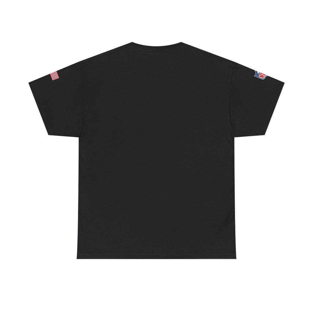NFL Shield Black T‑Shirt Small Chest & Sleeve Logo Football Tee - Etna Gift