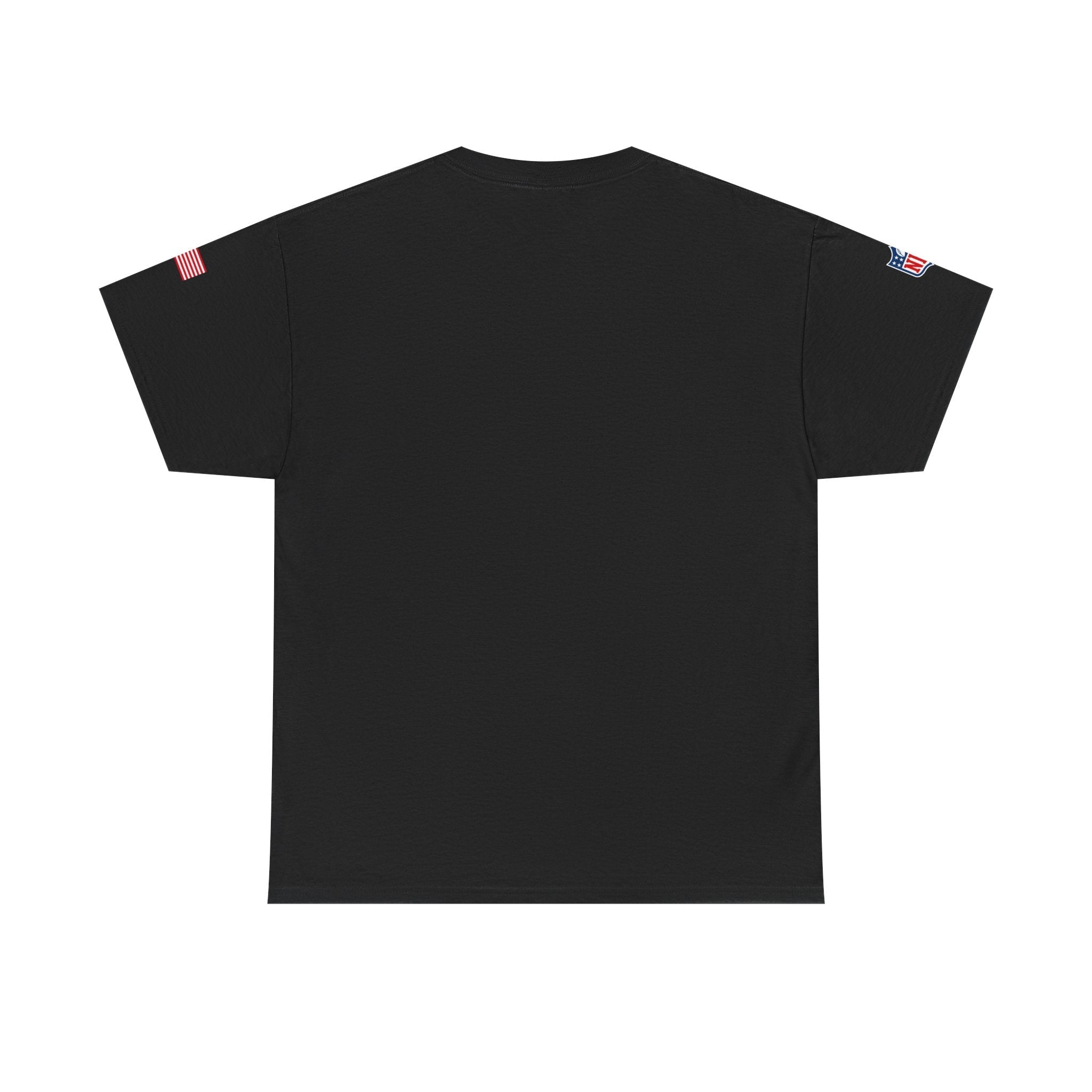NFL Shield Black T‑Shirt Small Chest & Sleeve Logo Football Tee - Etna Gift