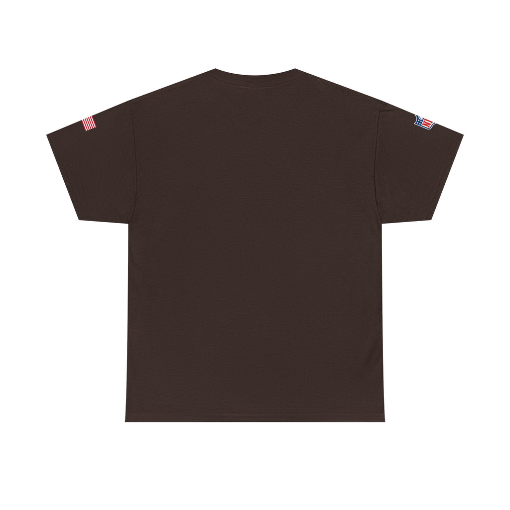 NFL Shield Black T‑Shirt Small Chest & Sleeve Logo Football Tee - Etna Gift