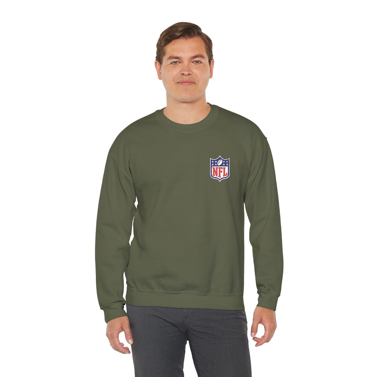 NFL Shield Embroidered Crewneck Sweatshirt - Etna Gift