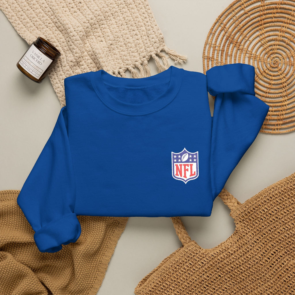 NFL Shield Embroidered Crewneck Sweatshirt - Etna Gift