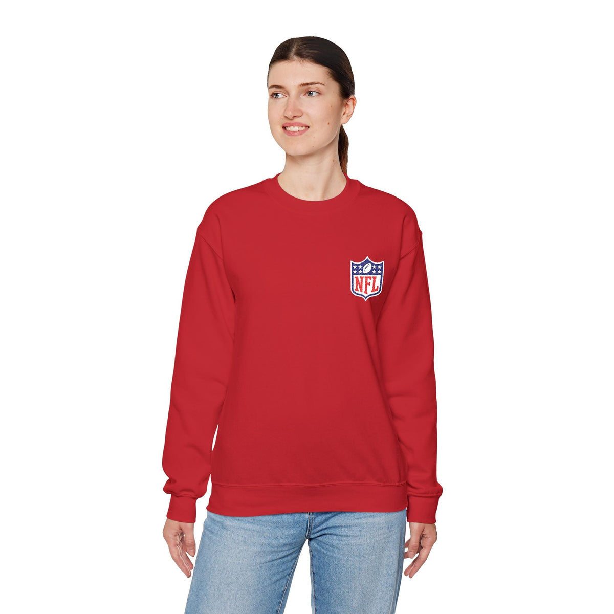 NFL Shield Embroidered Crewneck Sweatshirt - Etna Gift