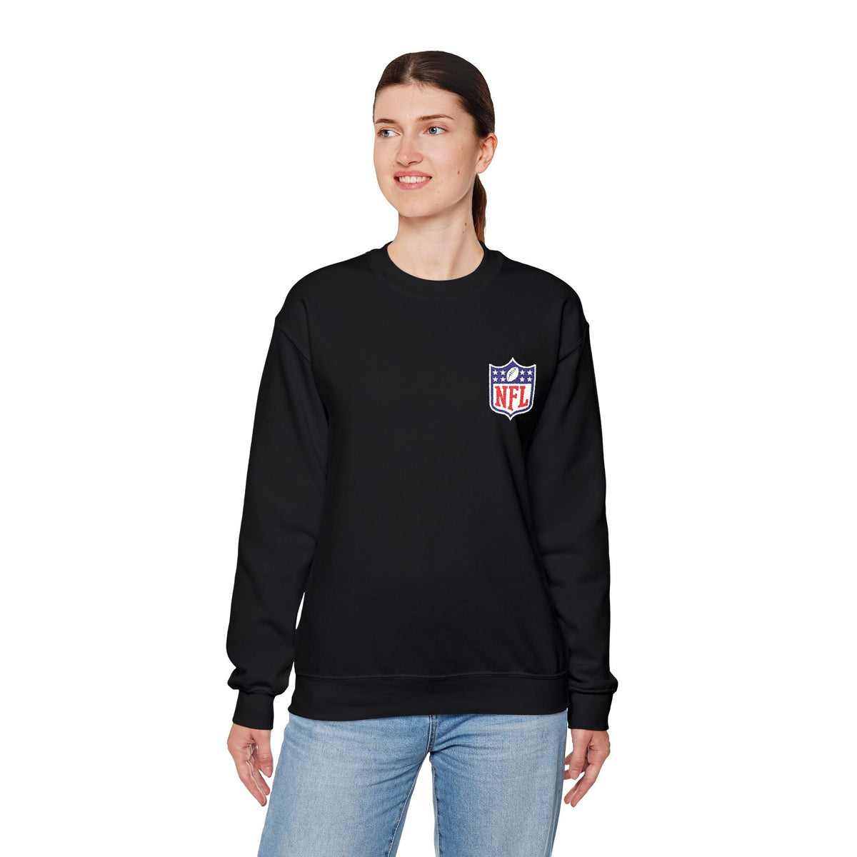 NFL Shield Embroidered Crewneck Sweatshirt - Etna Gift