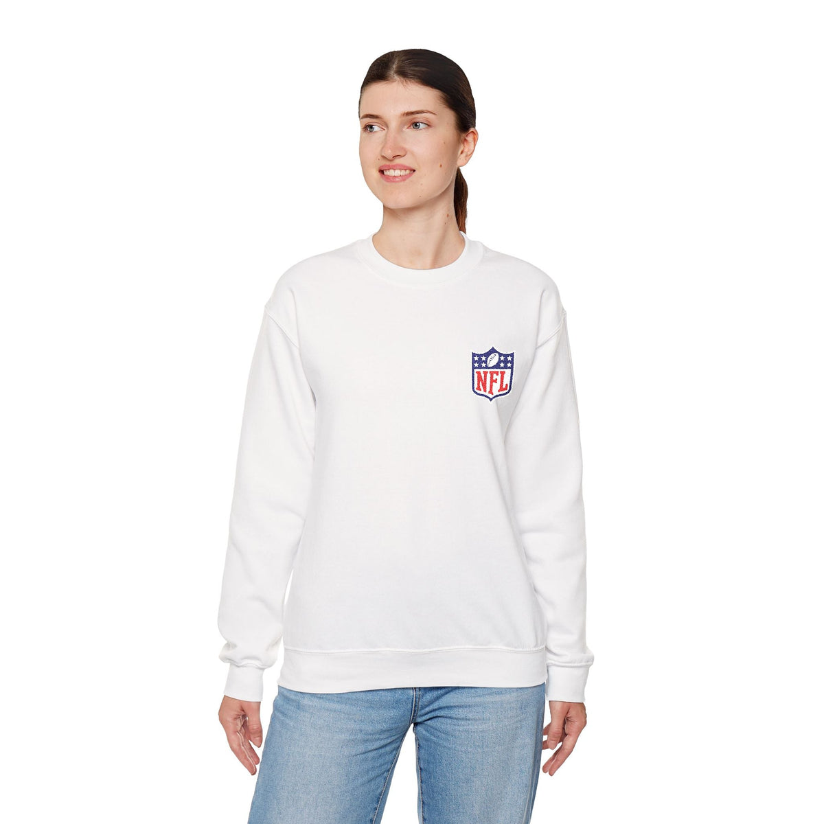 NFL Shield Embroidered Crewneck Sweatshirt - Etna Gift