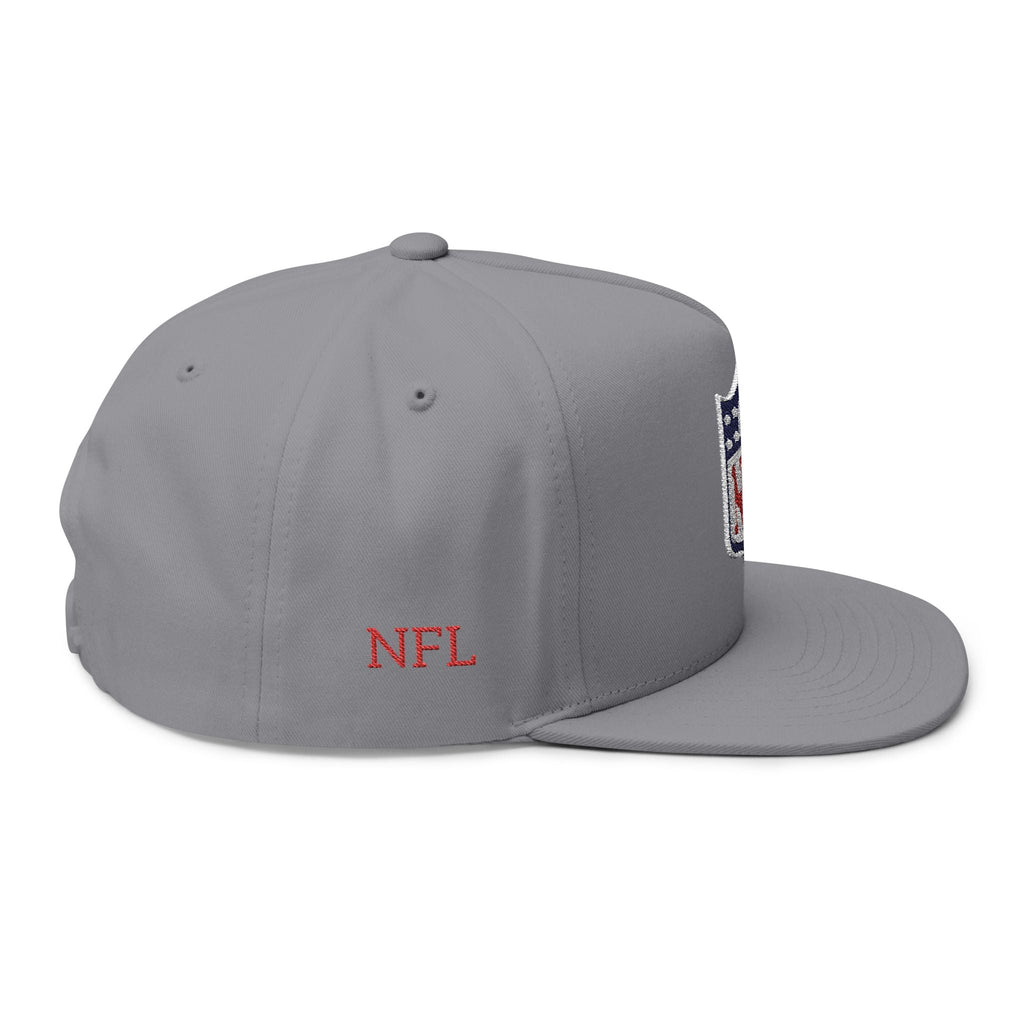 NFL Shield Embroidered Snapback Flat Bill Cap - Etna Gift