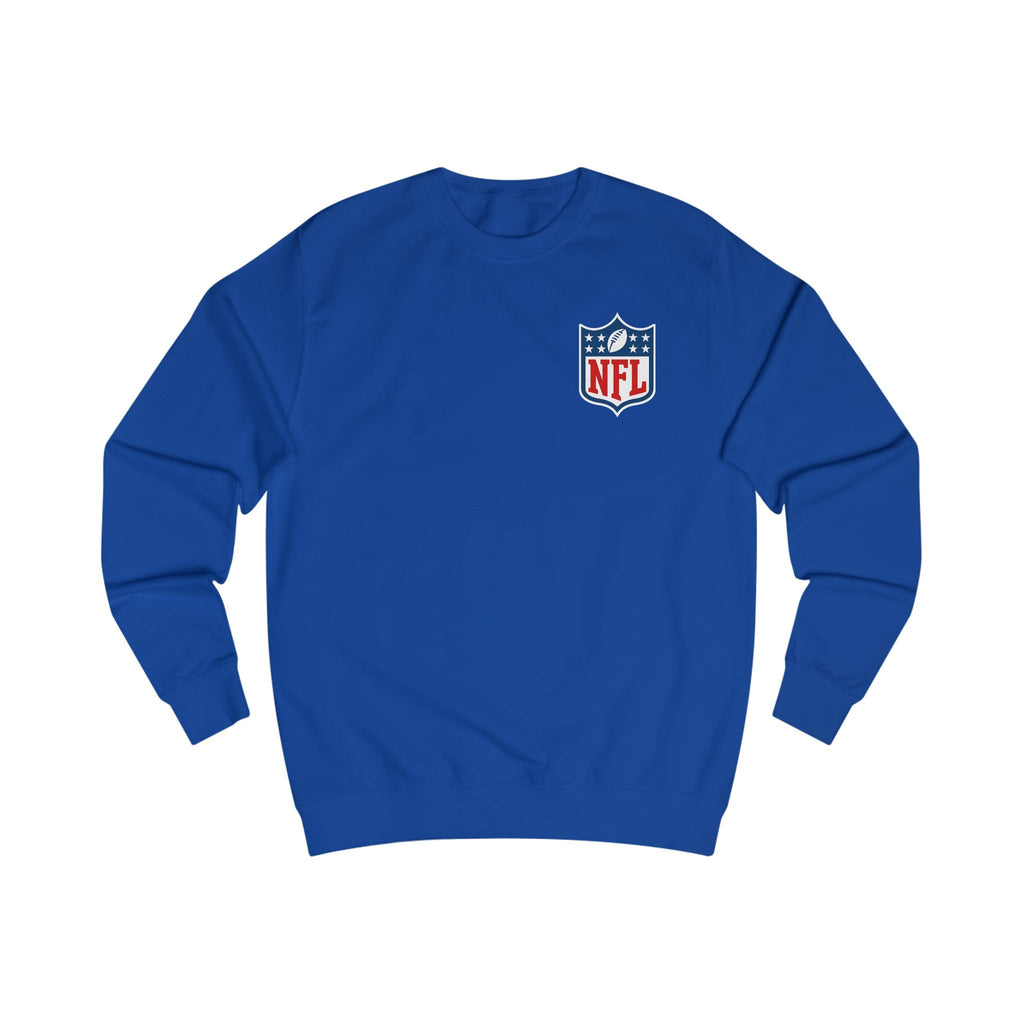 NFL Shield Logo Sweatshirt Small Chest Football Logo, White Crewneck - Etna Gift