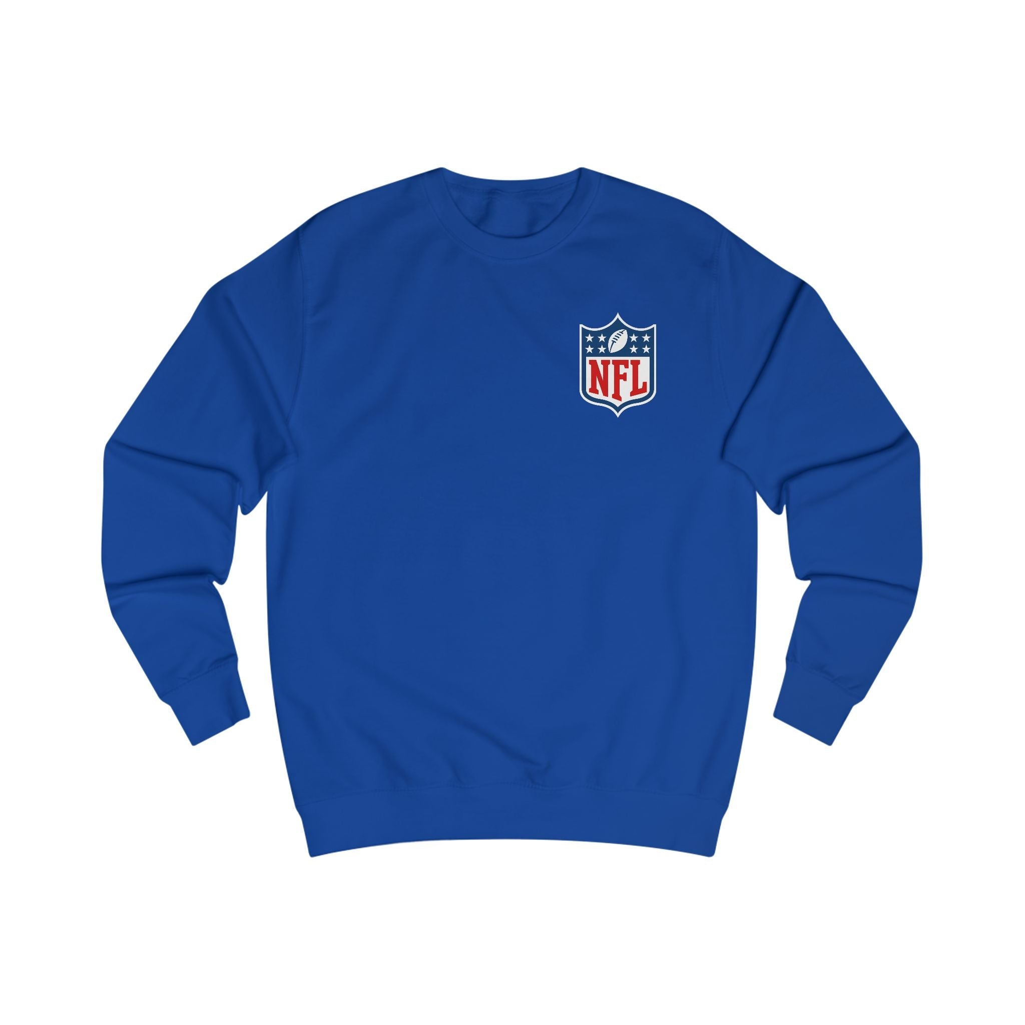 NFL Shield Logo Sweatshirt Small Chest Football Logo, White Crewneck - Etna Gift