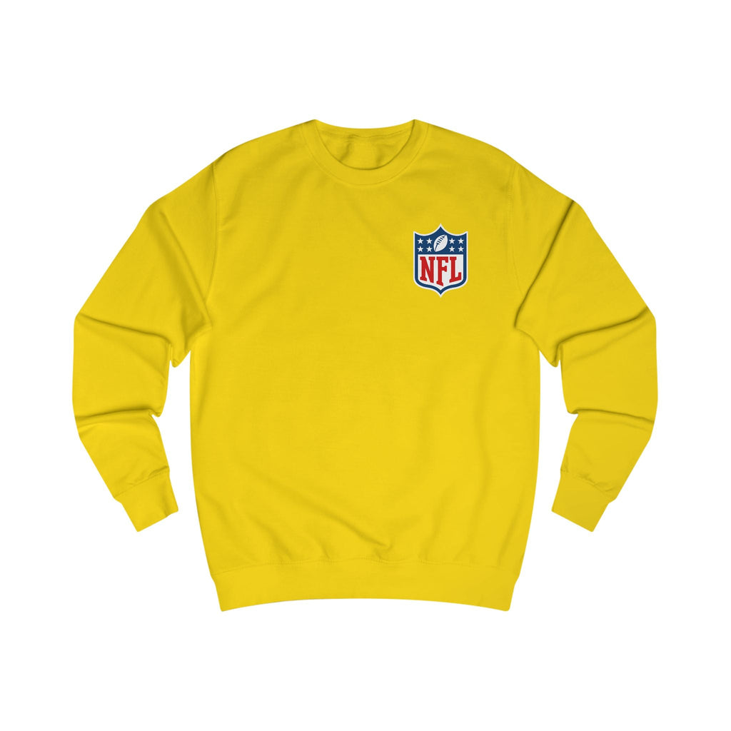 NFL Shield Logo Sweatshirt Small Chest Football Logo, White Crewneck - Etna Gift