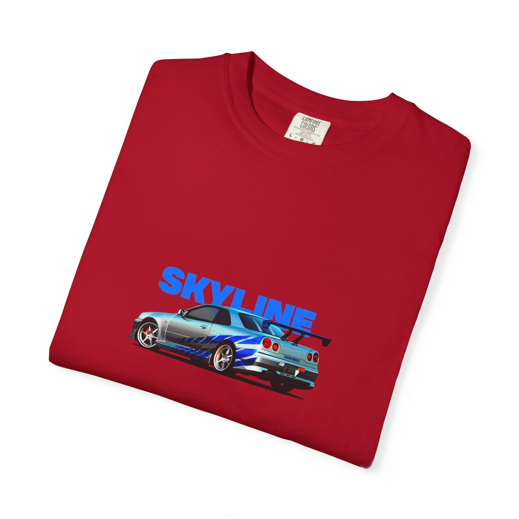 Nissan Skyline R34 Car T-shirt Vintage JDM Racing Tee - Etna Gift