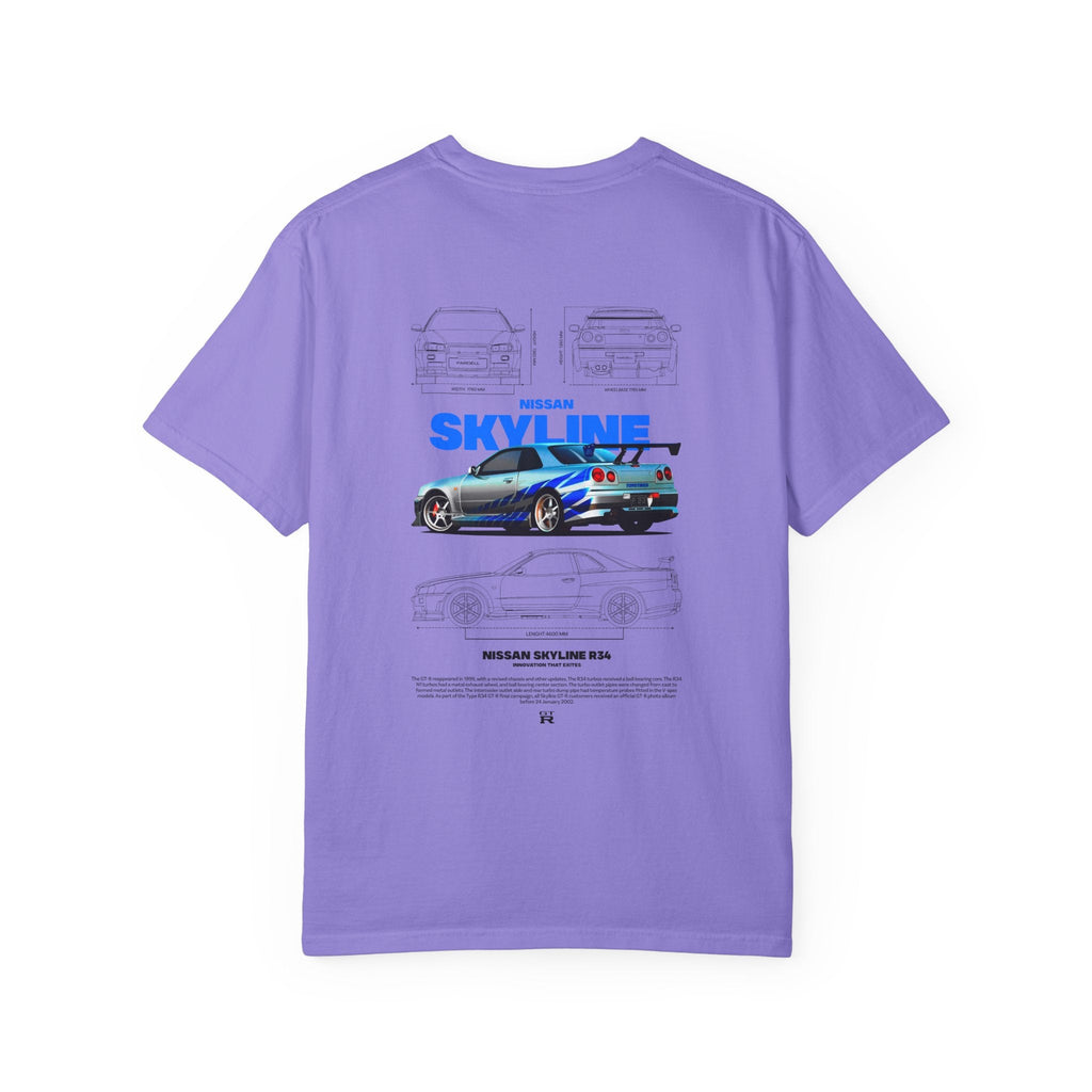 Nissan Skyline R34 Car T-shirt Vintage JDM Racing Tee - Etna Gift