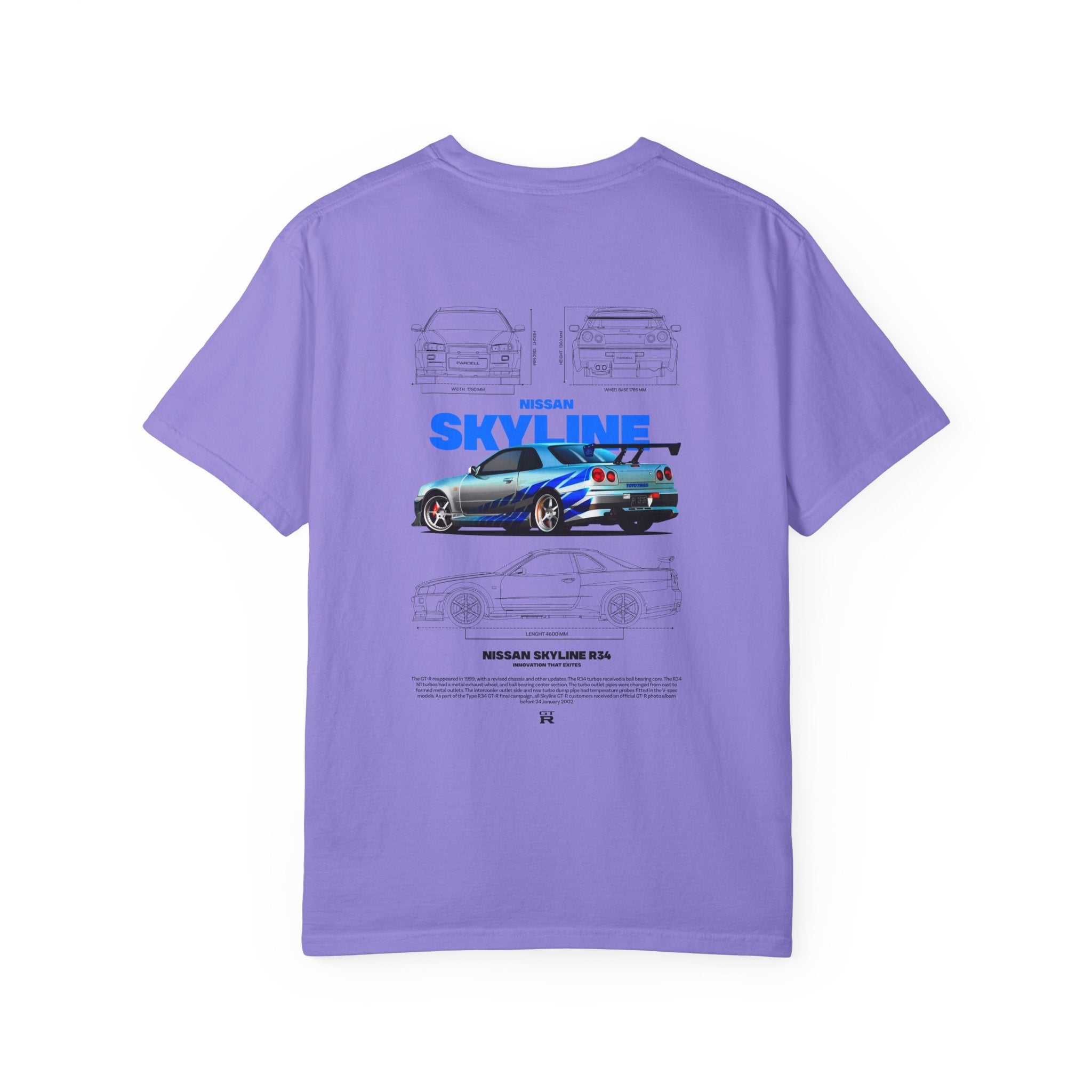 Nissan Skyline R34 Car T-shirt Vintage JDM Racing Tee - Etna Gift
