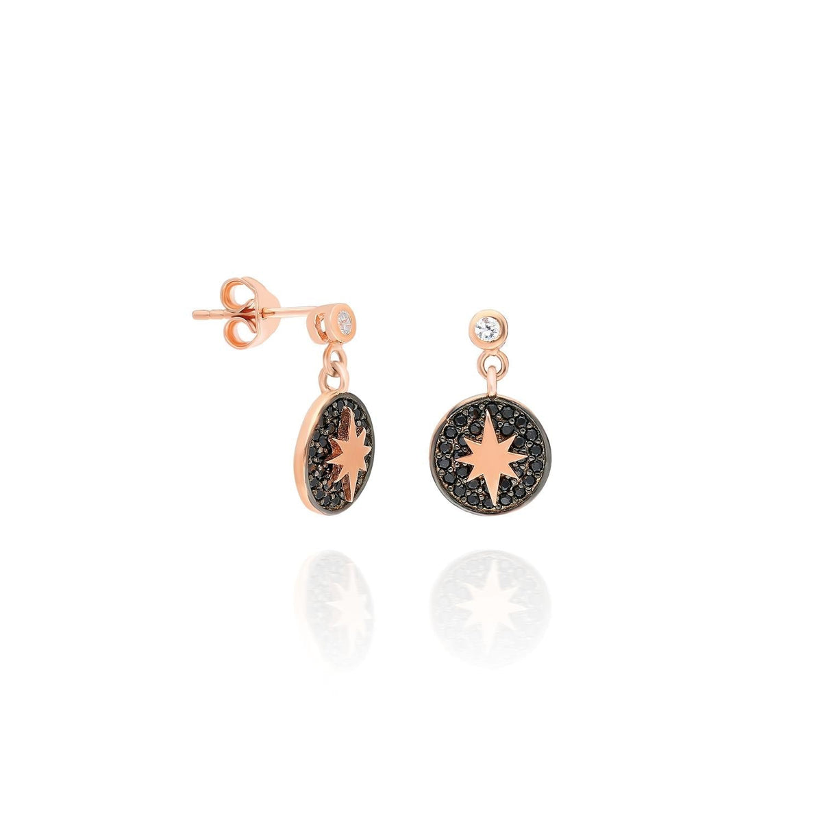 North Star Earrings – 925 Sterling Silver Drop Earrings - Etna Gift