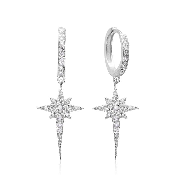 North Star Earrings – 925 Sterling Silver North Star Earrings - Etna Gift
