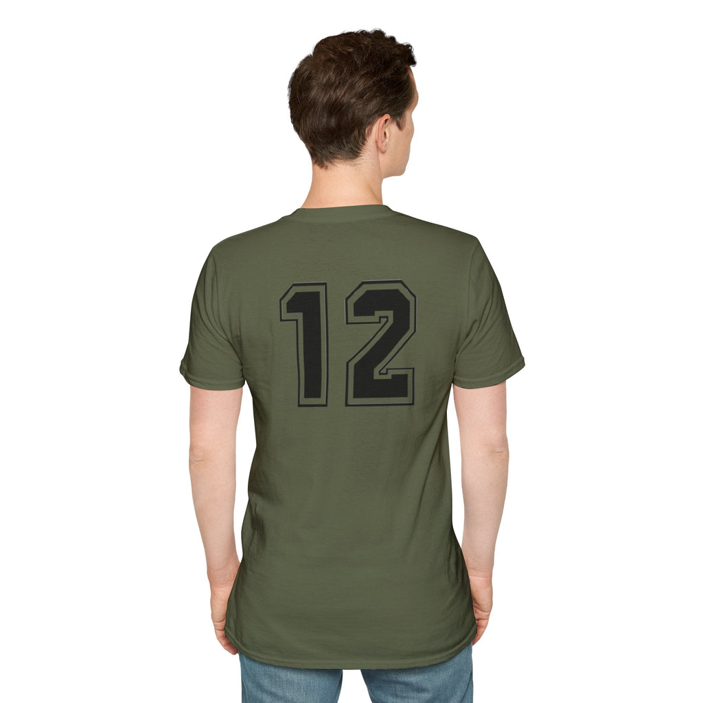 Number 12 Football Jersey Style T-Shirt - Etna Gift