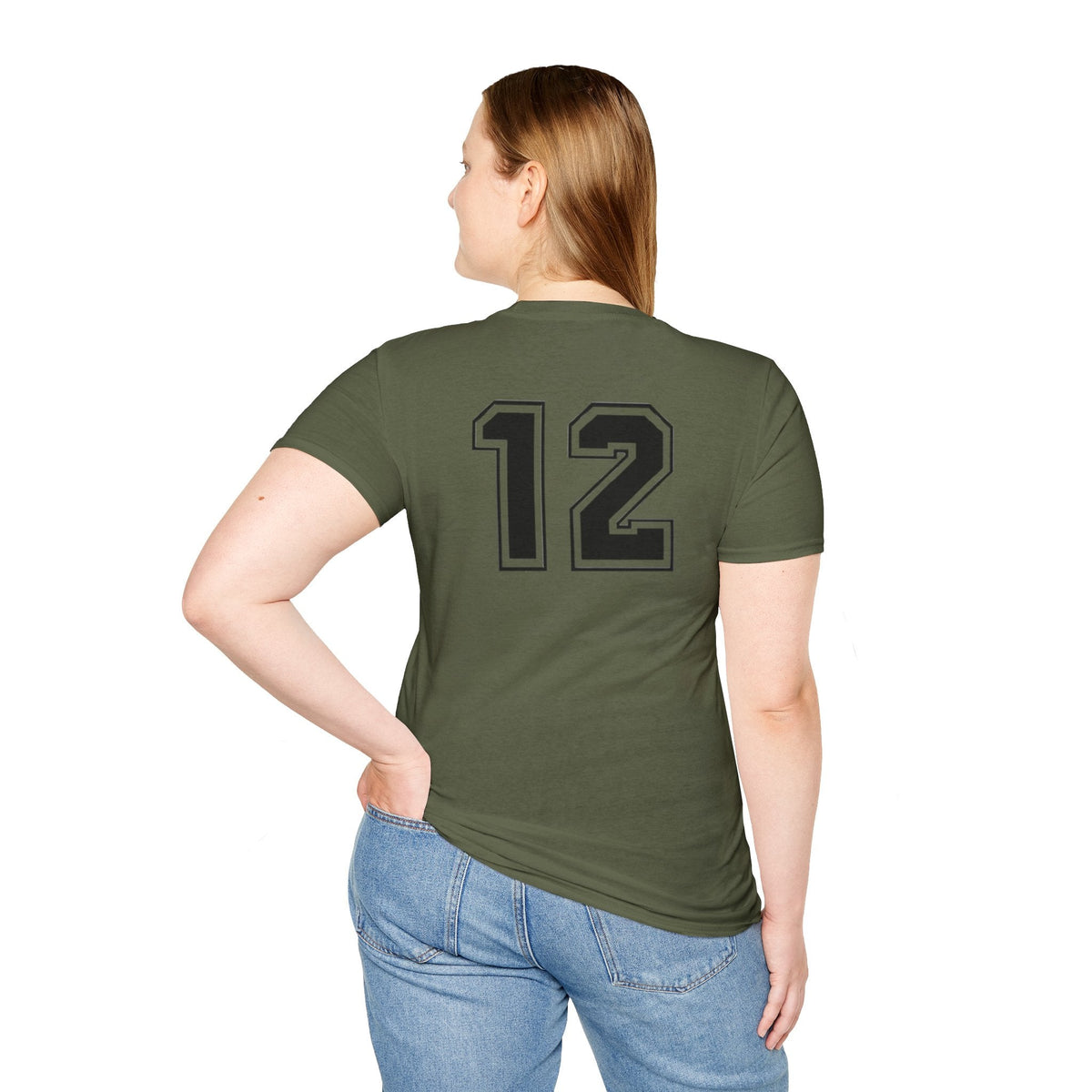Number 12 Football Jersey Style T-Shirt - Etna Gift