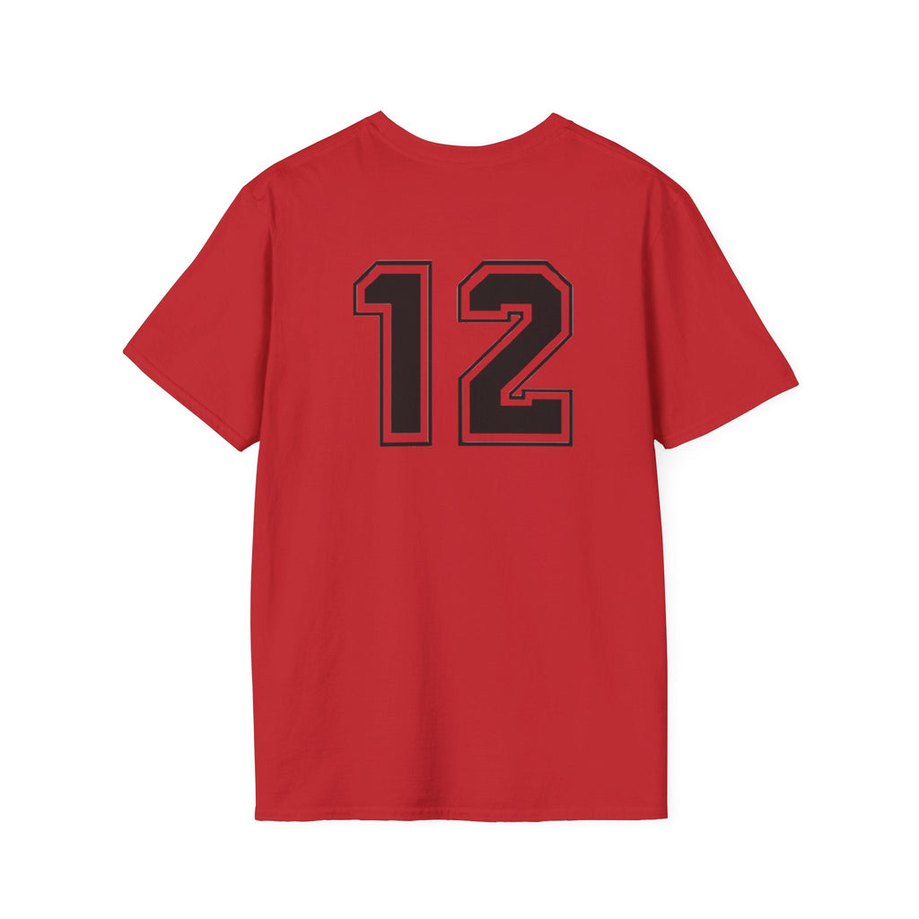 Number 12 Football Jersey Style T-Shirt - Etna Gift