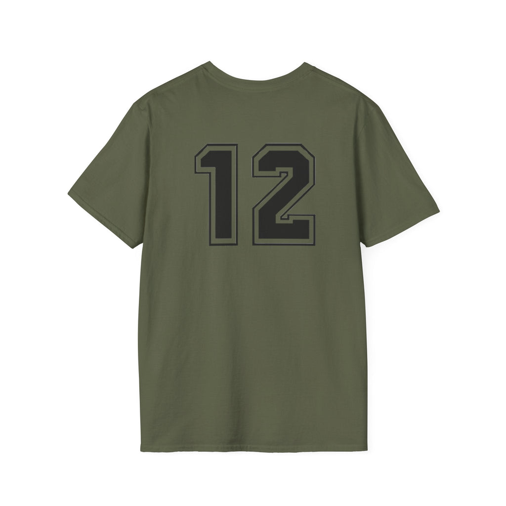 Number 12 Football Jersey Style T-Shirt - Etna Gift