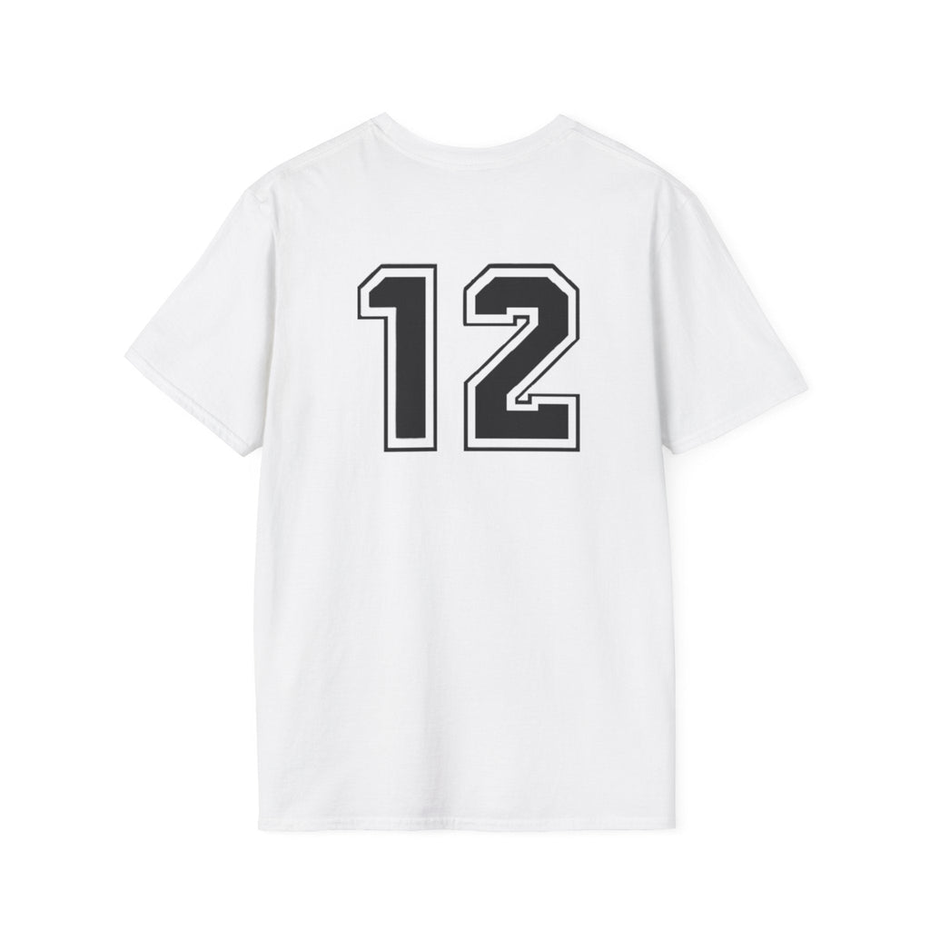 Number 12 Football Jersey Style T-Shirt - Etna Gift