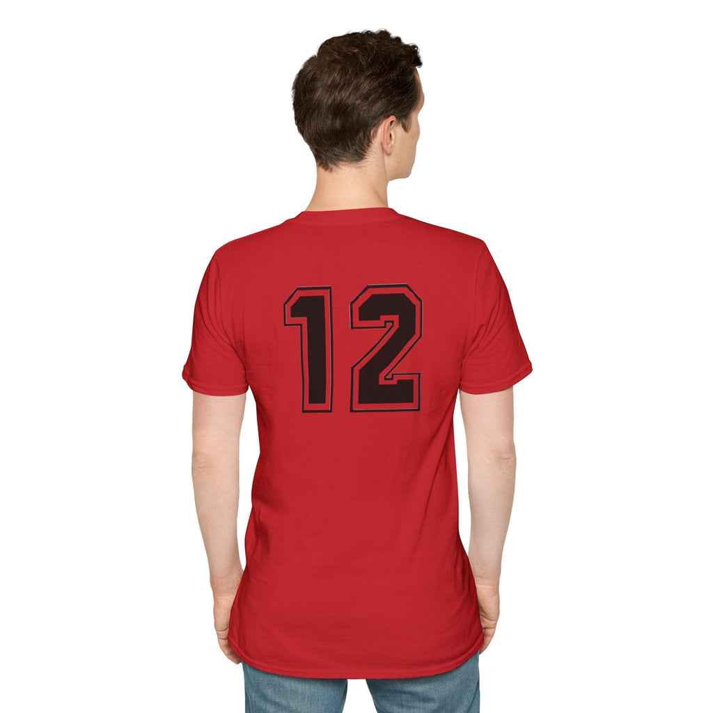 Number 12 Football Jersey Style T-Shirt - Etna Gift
