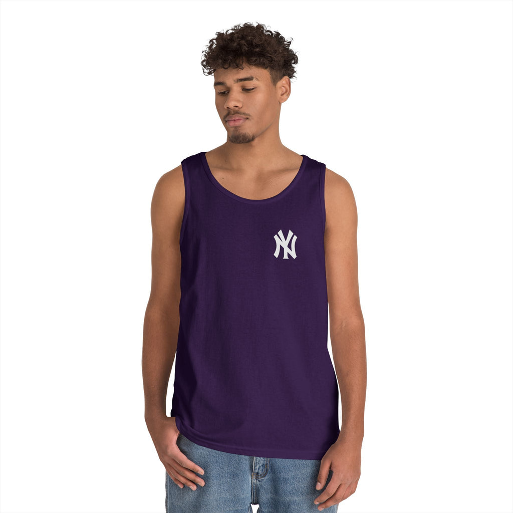 NYC Brooklyn Tank Top Minimal Yankees Logo Front, Red NYC Back Streetwear - Etna Gift