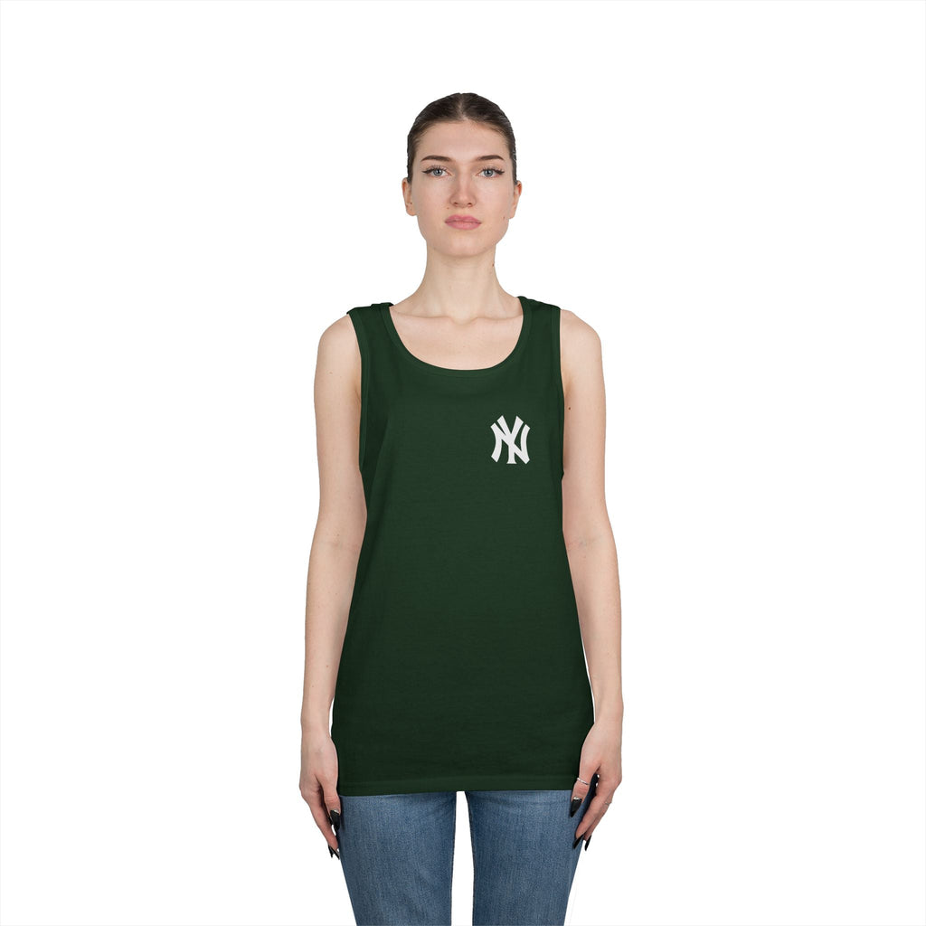 NYC Brooklyn Tank Top Minimal Yankees Logo Front, Red NYC Back Streetwear - Etna Gift