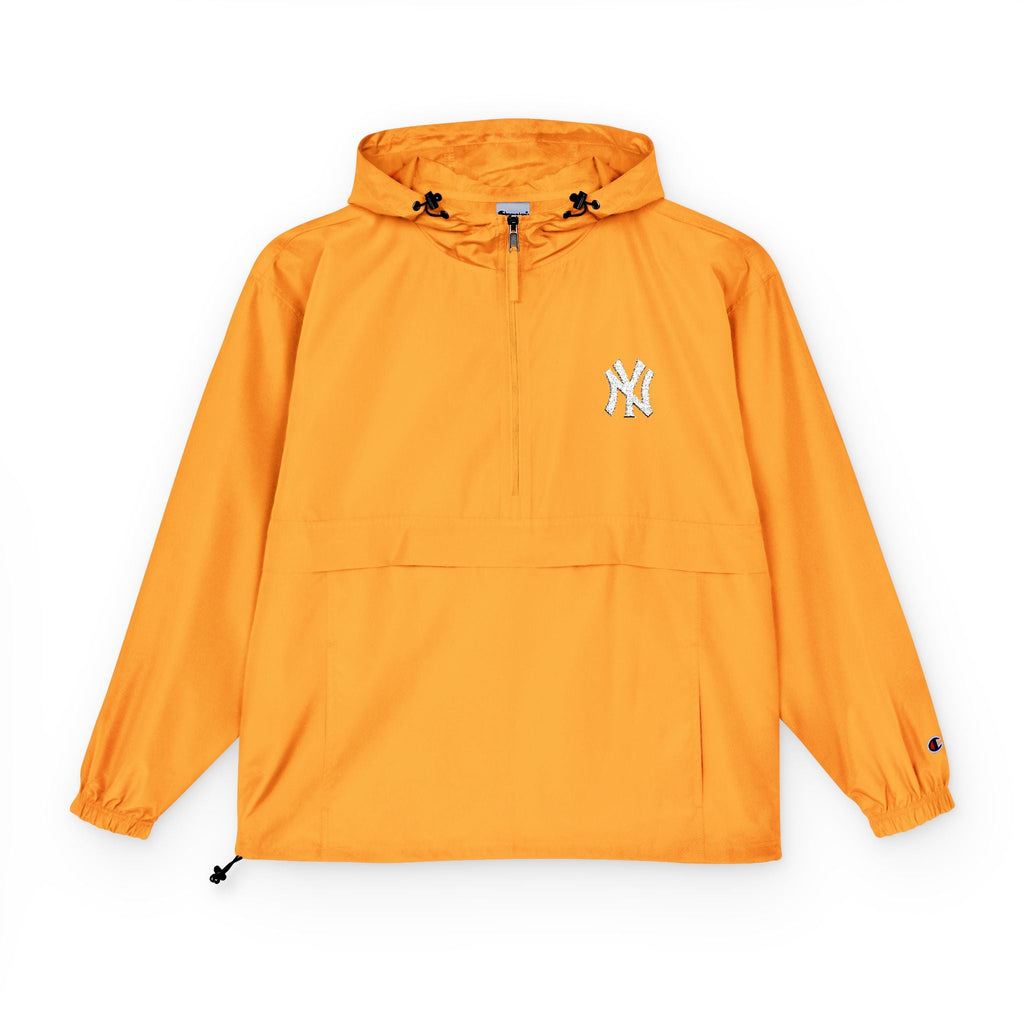 Orange Packable Anorak Jacket Lightweight Windbreaker with Hood - Etna Gift