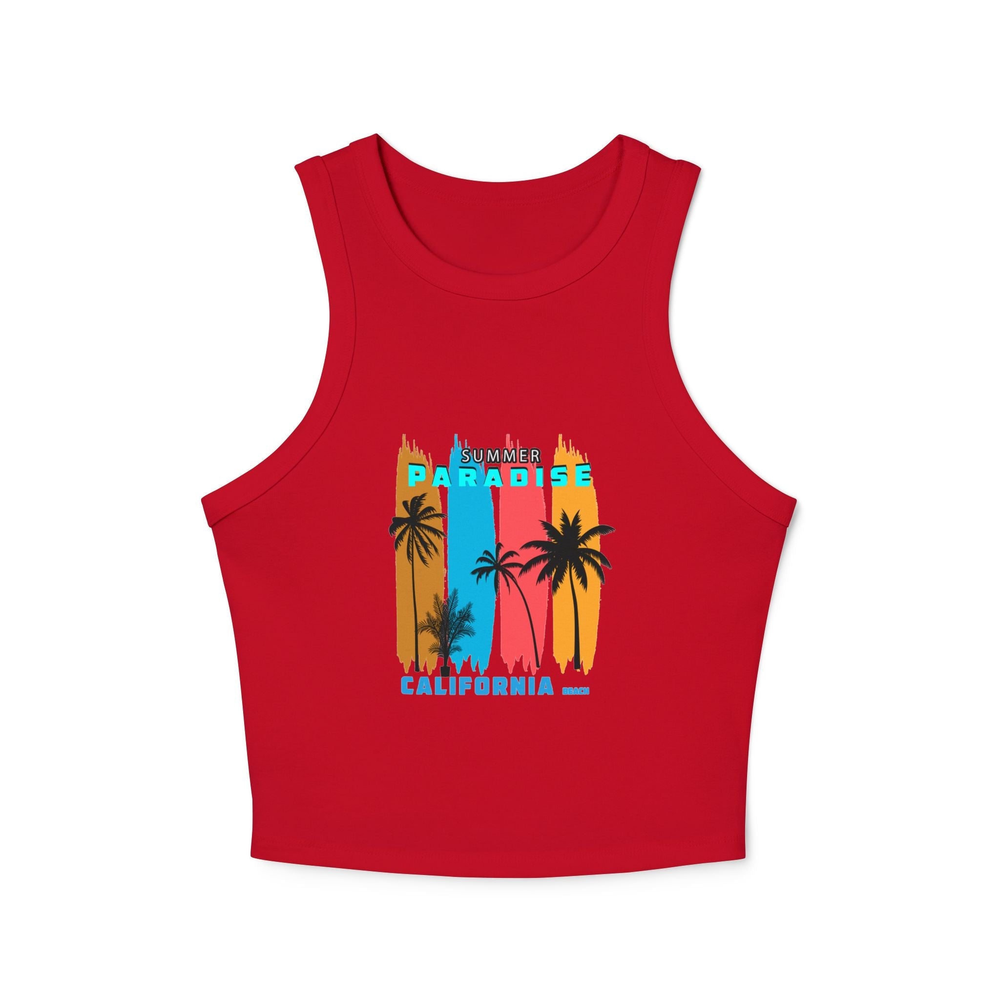 Paradise California Racer Tank — Women's Summer Crop Tank - Etna Gift