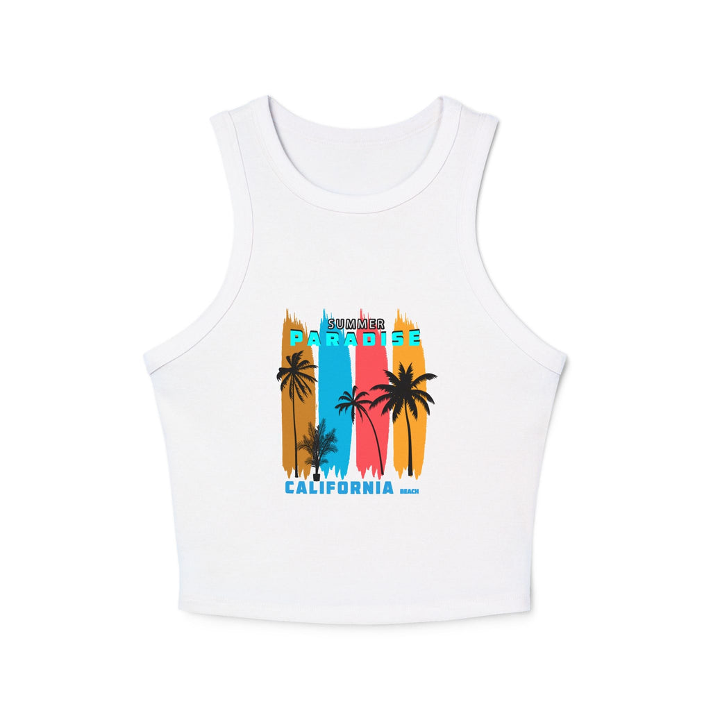 Paradise California Racer Tank — Women's Summer Crop Tank - Etna Gift