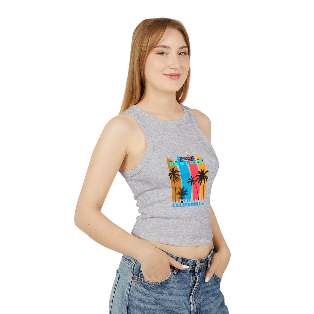 Paradise California Racer Tank — Women's Summer Crop Tank - Etna Gift