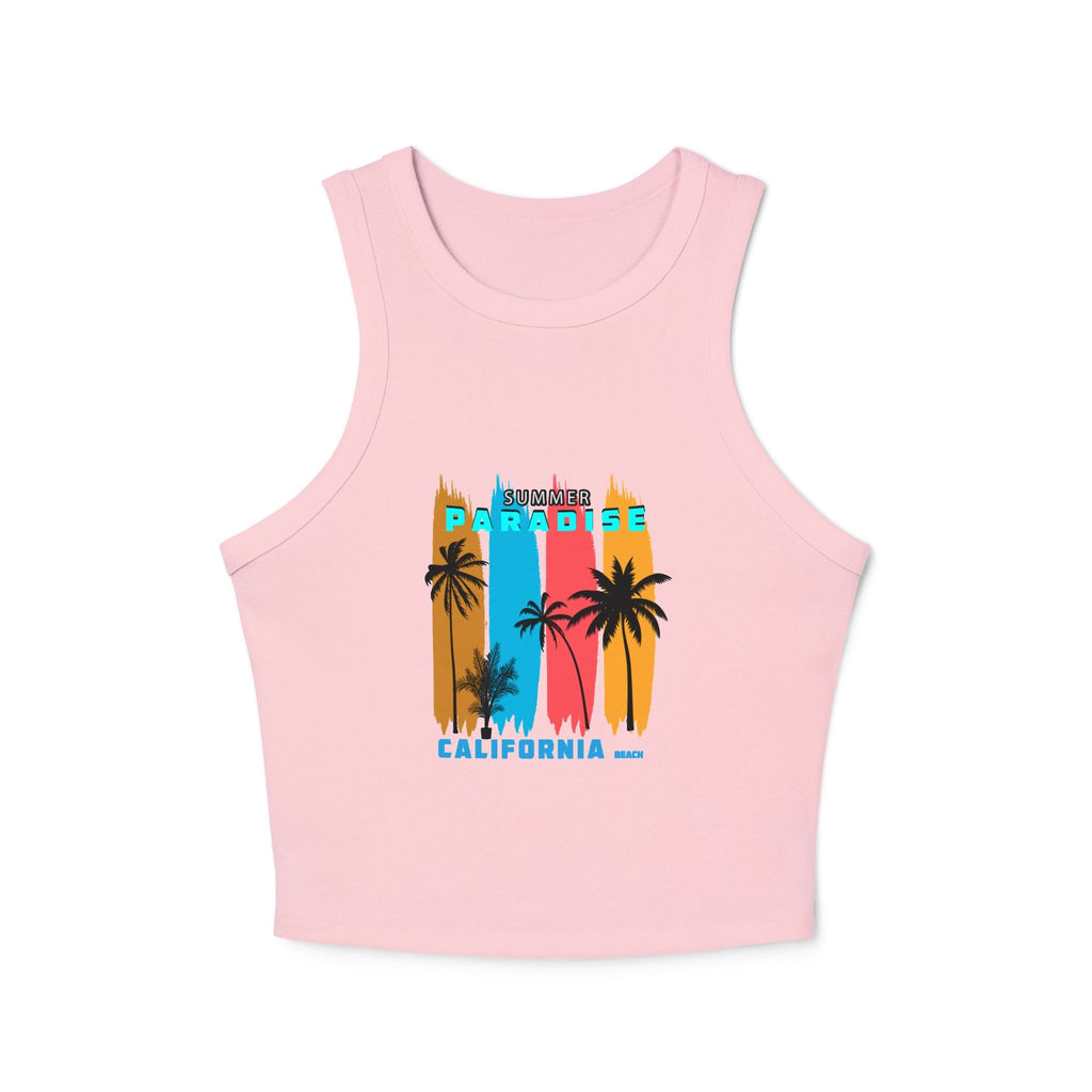 Paradise California Racer Tank — Women's Summer Crop Tank - Etna Gift