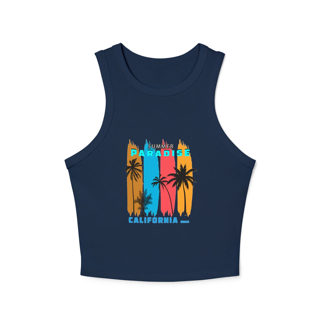 Paradise California Racer Tank — Women's Summer Crop Tank - Etna Gift