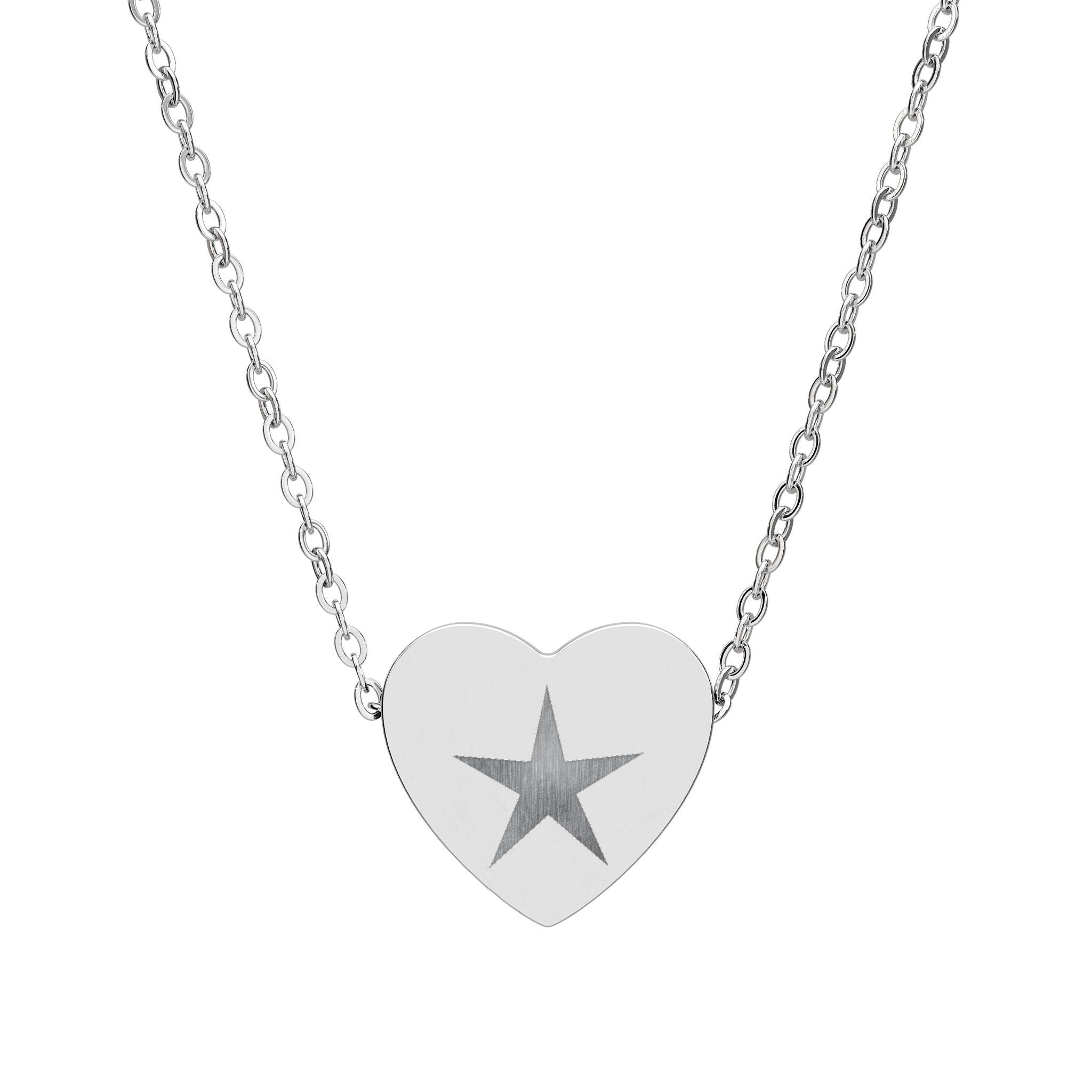 Personalized Heart Necklace - Custom Engraved Jewelry for Her, Love Pendant, Romantic Gift, Anniversary Present, Nameplate Necklace - Etna Gift