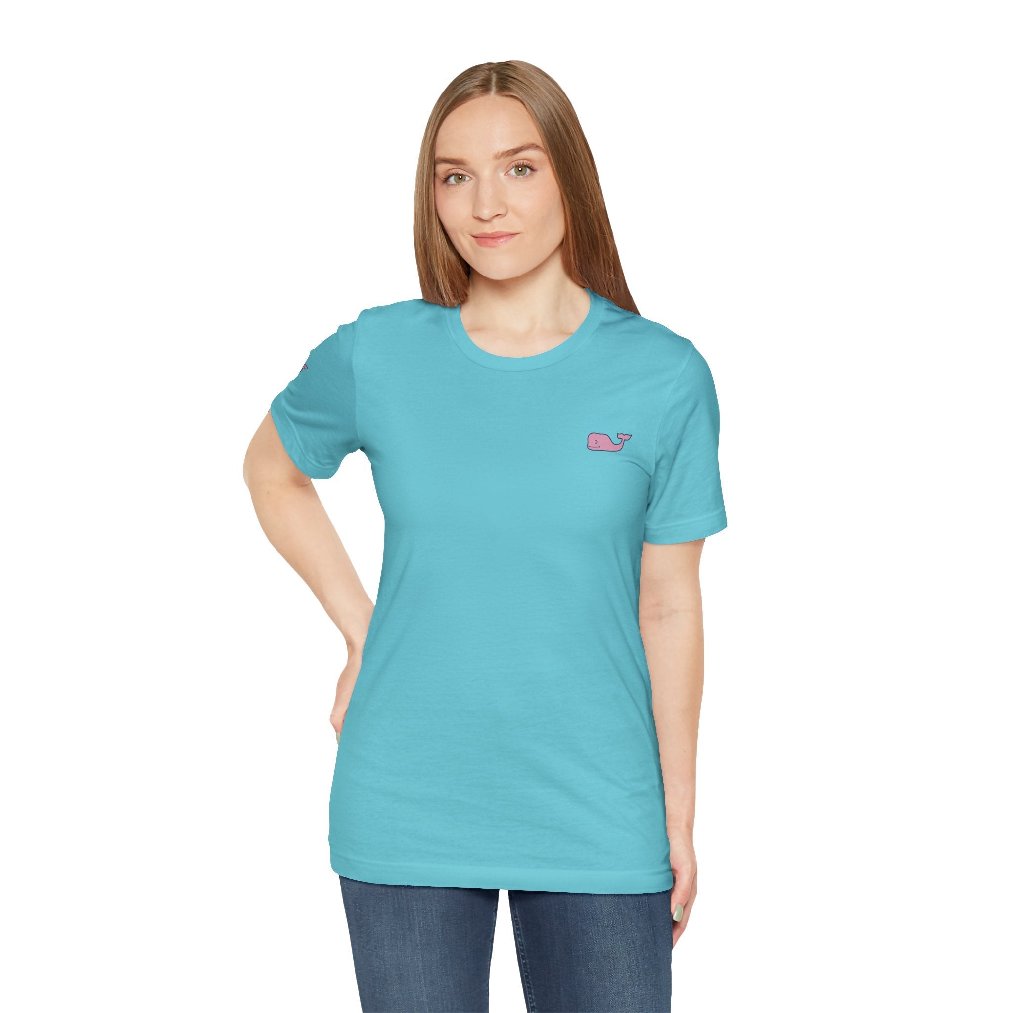 Pink Whale Graphic Tee Minimal Cute Whale T-Shirt - Etna Gift
