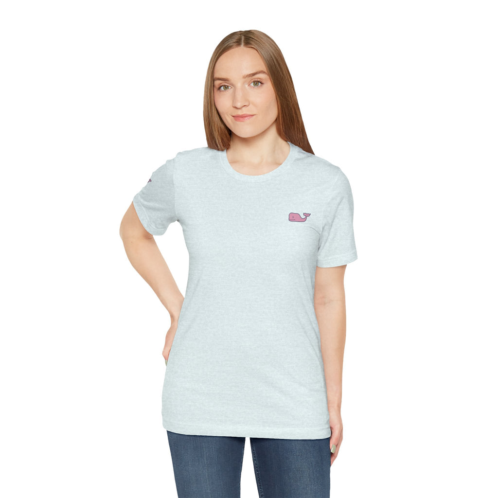 Pink Whale Graphic Tee Minimal Cute Whale T-Shirt - Etna Gift