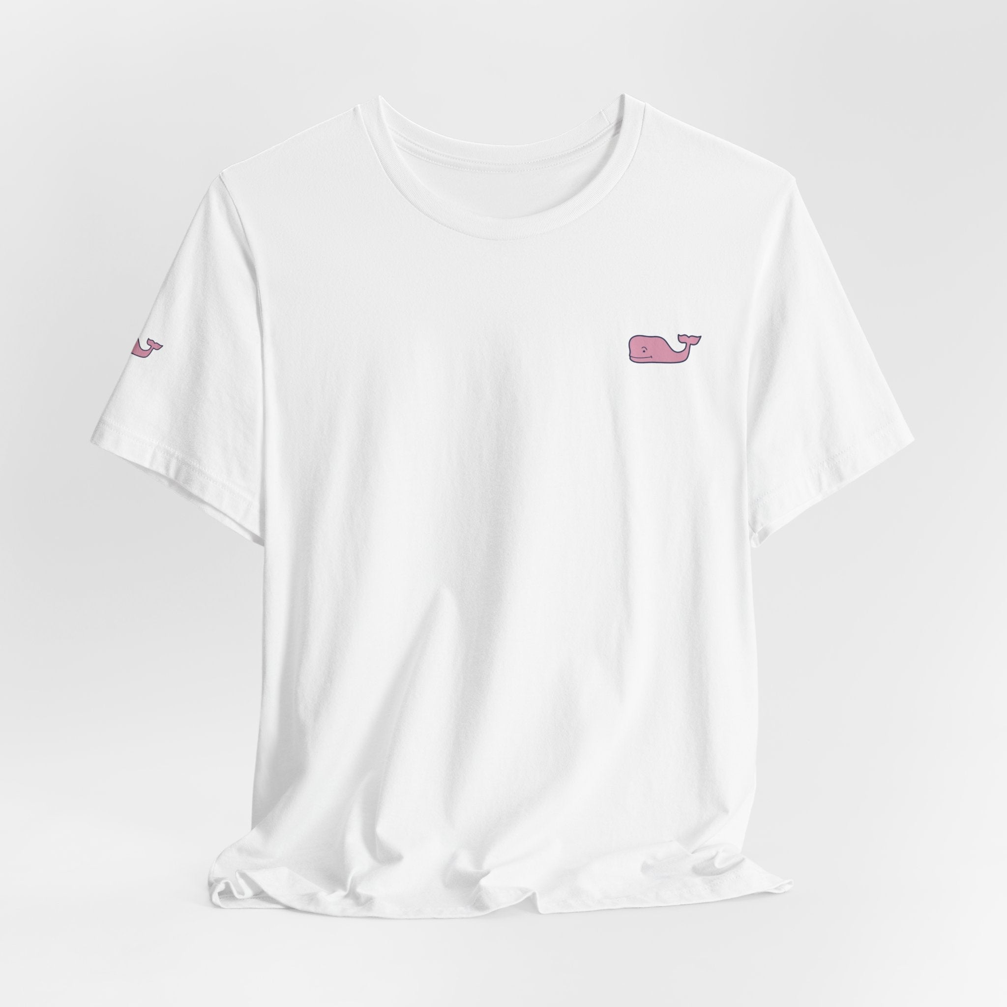 Pink Whale Graphic Tee Minimal Cute Whale T-Shirt - Etna Gift