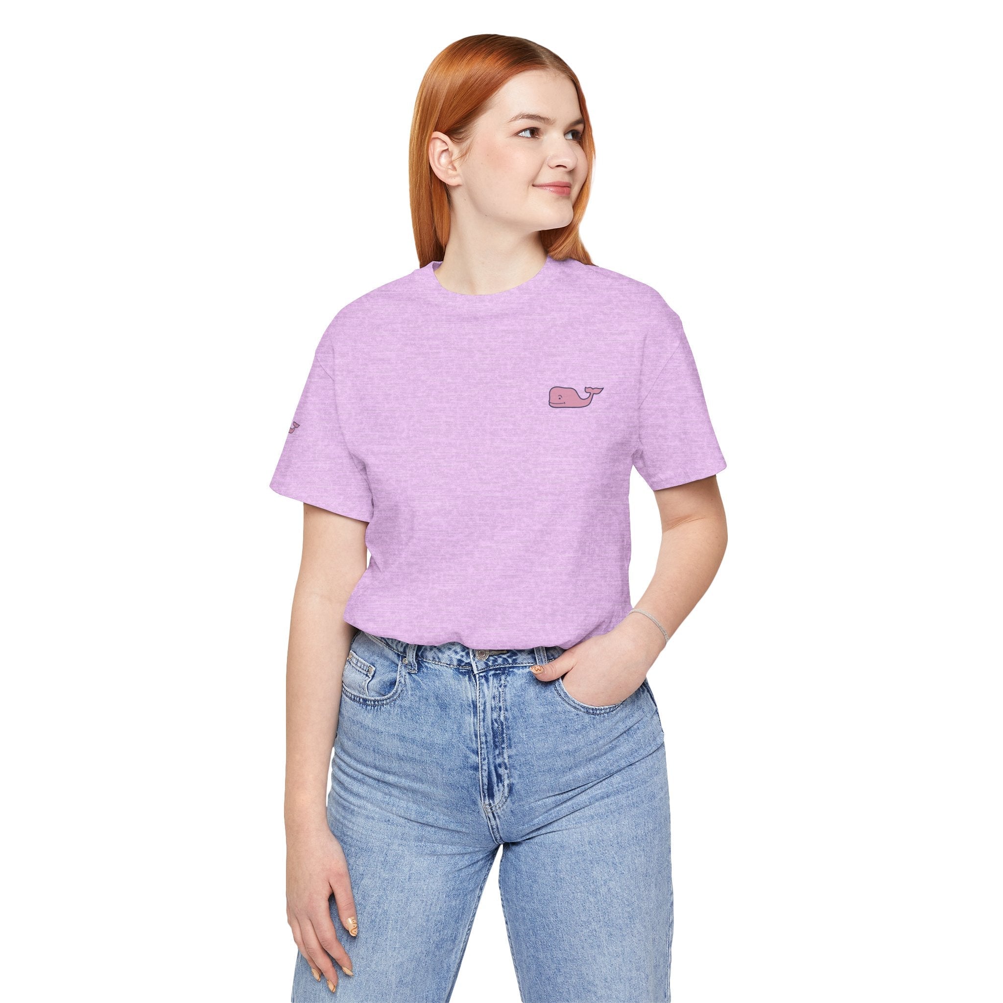 Pink Whale Graphic Tee Minimal Cute Whale T-Shirt - Etna Gift