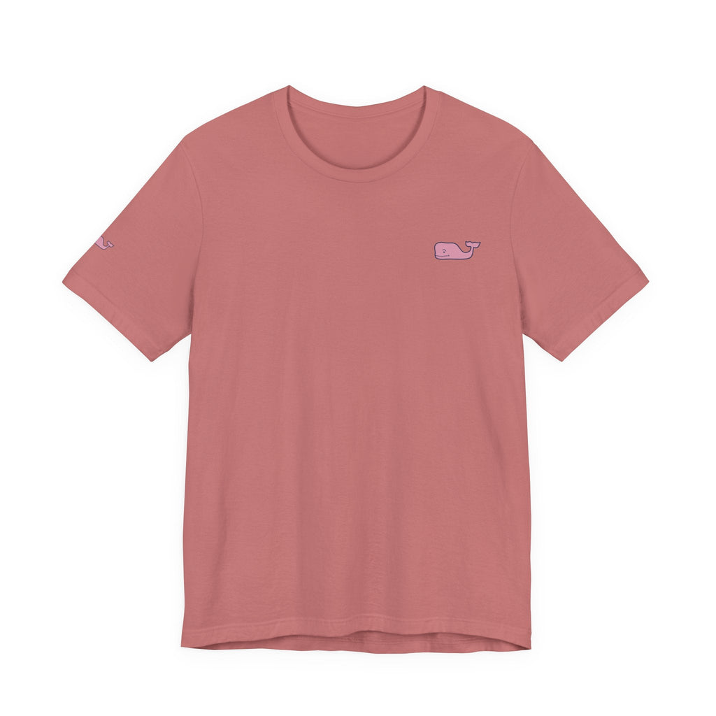 Pink Whale Graphic Tee Minimal Cute Whale T-Shirt - Etna Gift